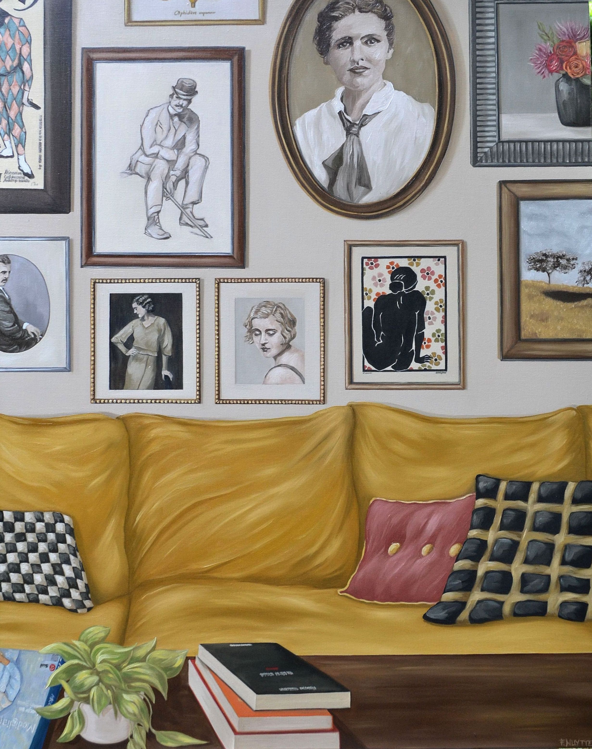 PAYSAGE INTERIEUR, Chez Mathilde - HST - 92x73 cm - DISPONIBLE